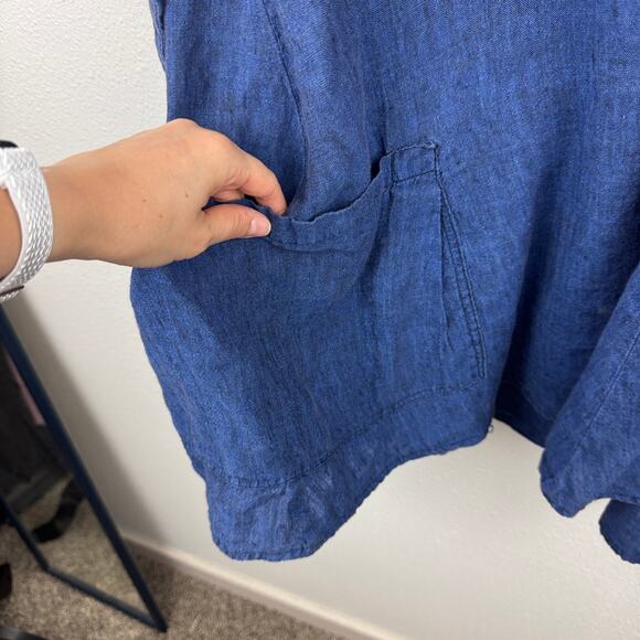 South Street Linen Popover Tunic Oversized - Picture 2 of 6